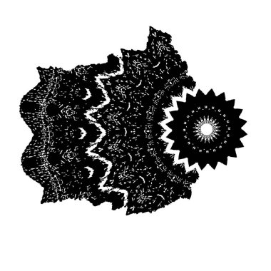 siyah beyaz geometrik dekoratif çizim