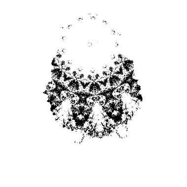 siyah beyaz geometrik dekoratif çizim