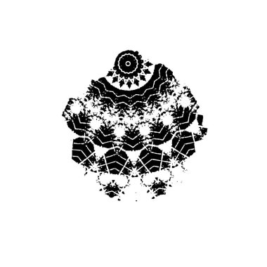 siyah beyaz geometrik dekoratif çizim