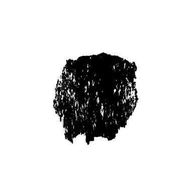 Soyut siyah mürekkep lekesi. Beyaz arka planda elle boyanmış bir element. vektör illüstrasyonu