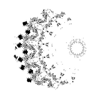 siyah beyaz geometrik dekoratif çizim
