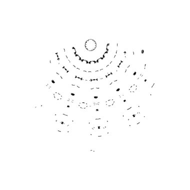 siyah beyaz geometrik dekoratif çizim