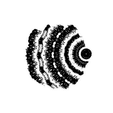 siyah beyaz geometrik dekoratif çizim