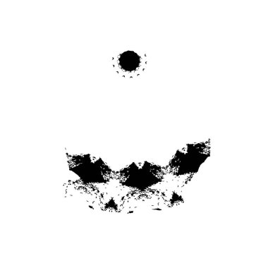 siyah beyaz geometrik dekoratif çizim