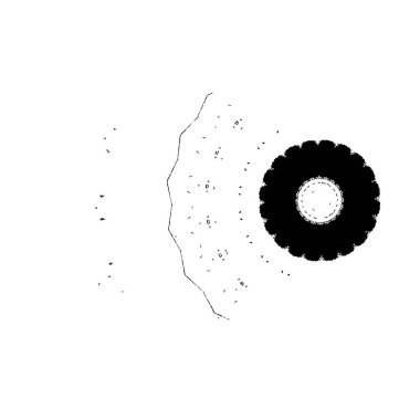 siyah beyaz geometrik dekoratif çizim