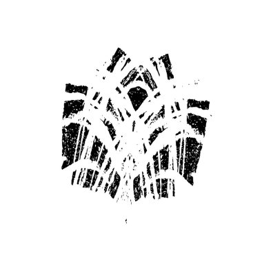 Vektör çizimi. Beyaz arkaplanda soyut geometrik şekil. 