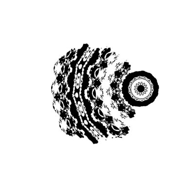 Vektör çizimi. Beyaz arkaplanda soyut geometrik şekil. 