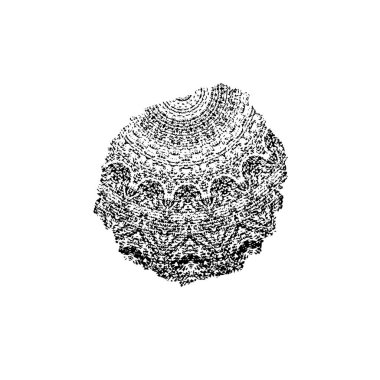 Vektör çizimi. Beyaz arkaplanda soyut geometrik şekil. 