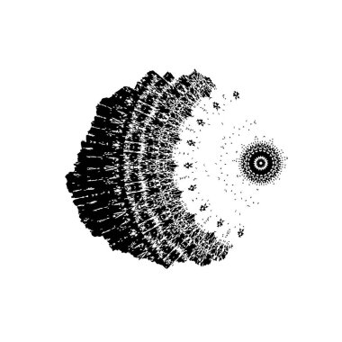 Vektör çizimi. Beyaz arkaplanda soyut geometrik şekil. 