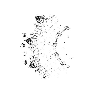 Vektör çizimi. Beyaz arkaplanda soyut geometrik şekil. 