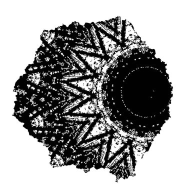 Vektör çizimi. Beyaz arkaplanda soyut geometrik şekil. 