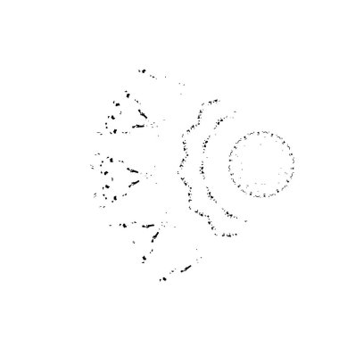 Vektör çizimi. Beyaz arkaplanda soyut geometrik şekil. 