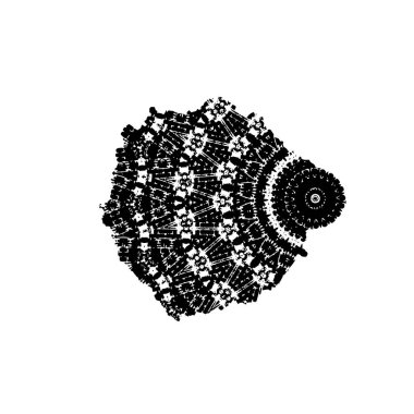 Vektör çizimi. Beyaz arkaplanda soyut geometrik şekil. 