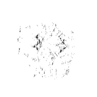 beyaz arkaplanda izole edilmiş siyah fırça darbesinin grunge dokusu 