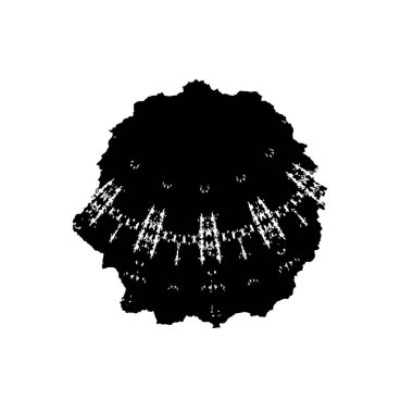 Vektör çizimi. Beyaz arkaplanda soyut geometrik şekil. 