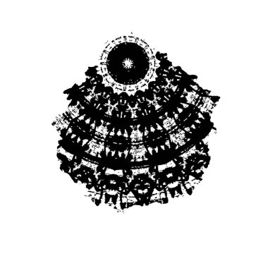 Vektör çizimi. Beyaz arkaplanda soyut geometrik şekil. 