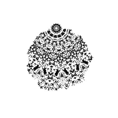 Vektör çizimi. Beyaz arkaplanda soyut geometrik şekil. 