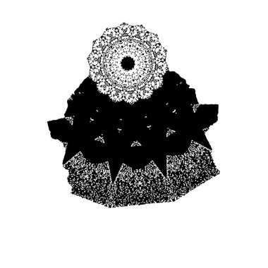 Vektör çizimi. Beyaz arkaplanda soyut geometrik şekil. 