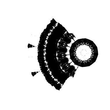 Vektör çizimi. Beyaz arkaplanda soyut geometrik şekil. 