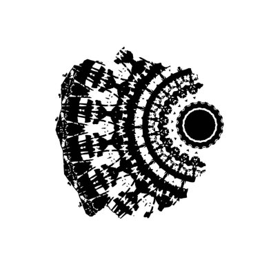 Vektör çizimi. Beyaz arkaplanda soyut geometrik şekil. 