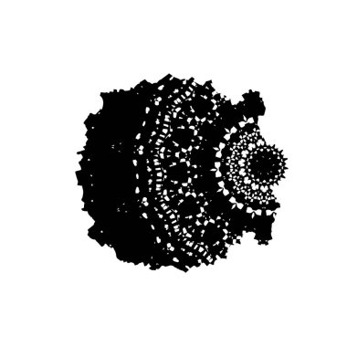 Vektör çizimi. Beyaz arkaplanda soyut geometrik şekil. 