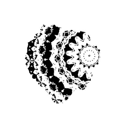 Vektör çizimi. Beyaz arkaplanda soyut geometrik şekil. 