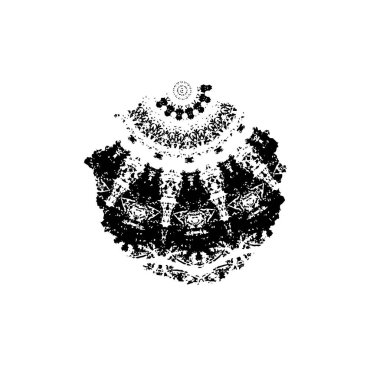 Vektör çizimi. Beyaz arkaplanda soyut geometrik şekil. 