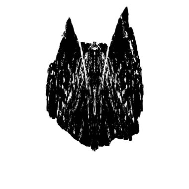 Vektör çizimi. Beyaz arkaplanda soyut geometrik şekil. 