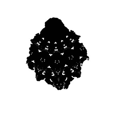 Vektör çizimi. Beyaz arkaplanda soyut geometrik şekil. 