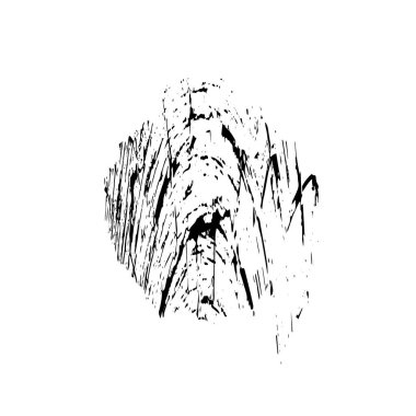 Soyut siyah mürekkep lekesi. Beyaz arka planda elle boyanmış bir element. vektör illüstrasyonu