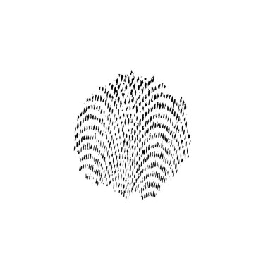 Vektör çizimi. Beyaz arkaplanda soyut geometrik şekil. 