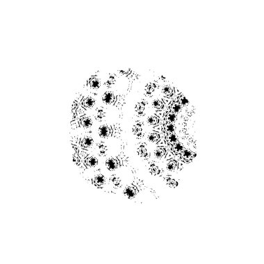 Vektör çizimi. Beyaz arkaplanda soyut geometrik şekil. 
