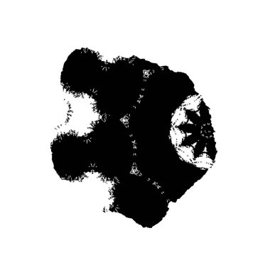 Vektör çizimi. Beyaz arkaplanda soyut geometrik şekil. 