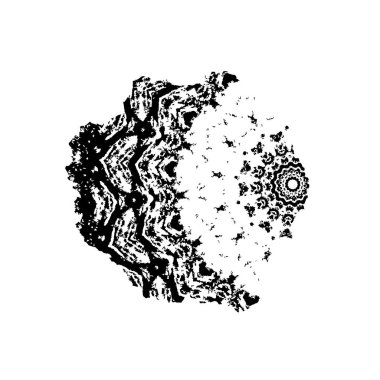 Vektör çizimi. Beyaz arkaplanda soyut geometrik şekil. 