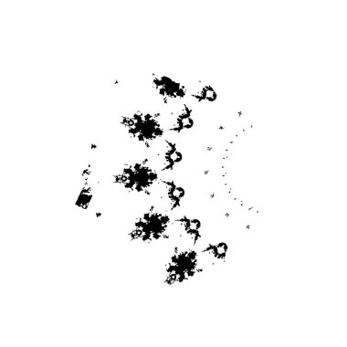 Vektör çizimi. Beyaz arkaplanda soyut geometrik şekil. 