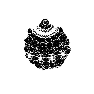 Vektör çizimi. Beyaz arkaplanda soyut geometrik şekil. 