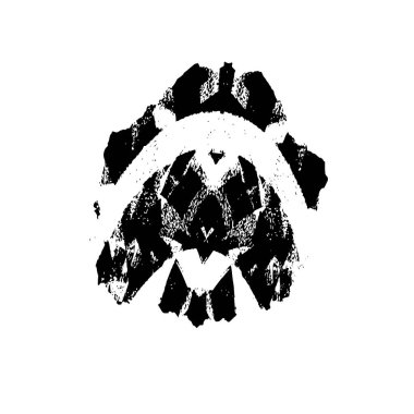 Vektör çizimi. Beyaz arkaplanda soyut geometrik şekil. 