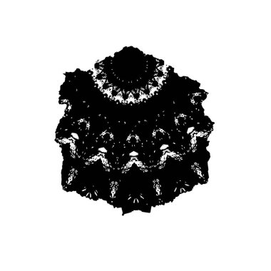 Vektör çizimi. Beyaz arkaplanda soyut geometrik şekil. 