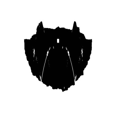 Soyut siyah mürekkep lekesi. Beyaz arka planda elle boyanmış bir element. vektör illüstrasyonu