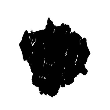 Beyaz arkaplanda siyah grunge mürekkep fırçası darbeleri. 