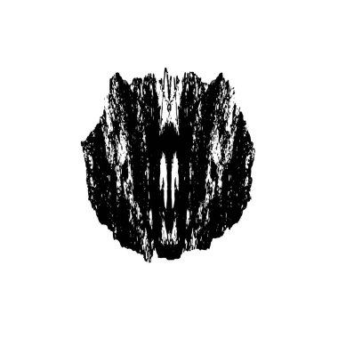 Soyut siyah mürekkep lekesi. Beyaz arka planda elle boyanmış bir element. vektör illüstrasyonu