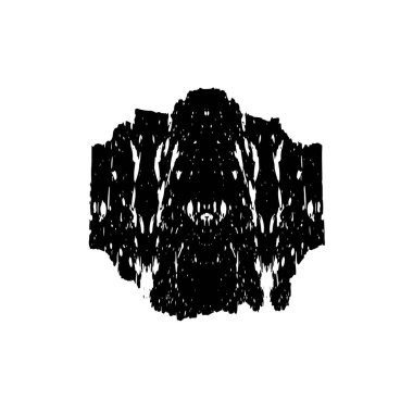 Soyut siyah mürekkep lekesi. Beyaz arka planda elle boyanmış bir element. vektör illüstrasyonu