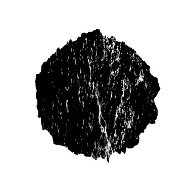 Soyut siyah mürekkep lekesi. Beyaz arka planda elle boyanmış bir element. vektör illüstrasyonu