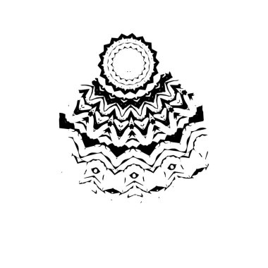 Beyaz arkaplanda soyut şekil. Vektör illüstrasyonu  