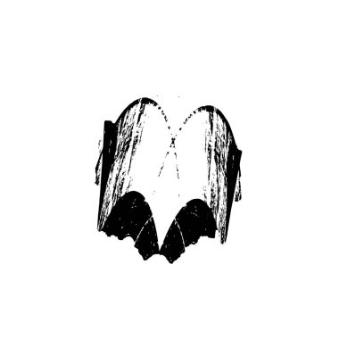 Beyaz arkaplanda soyut şekil. Vektör illüstrasyonu  