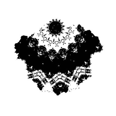 Beyaz arkaplanda kısmi mandala geometrik izi