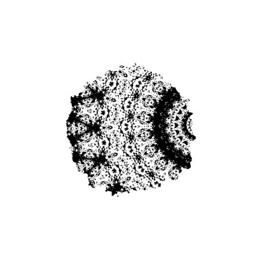 Beyaz arkaplanda kısmi mandala geometrik izi