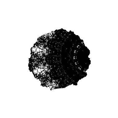 Beyaz arkaplanda kısmi mandala geometrik izi