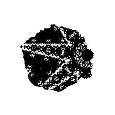 Beyaz arkaplanda kısmi mandala geometrik izi