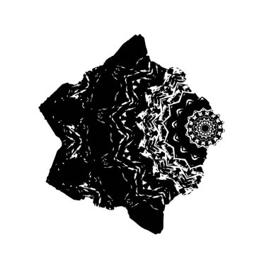 Beyaz arkaplanda soyut geometrik şekil. Vektör illüstrasyonu  